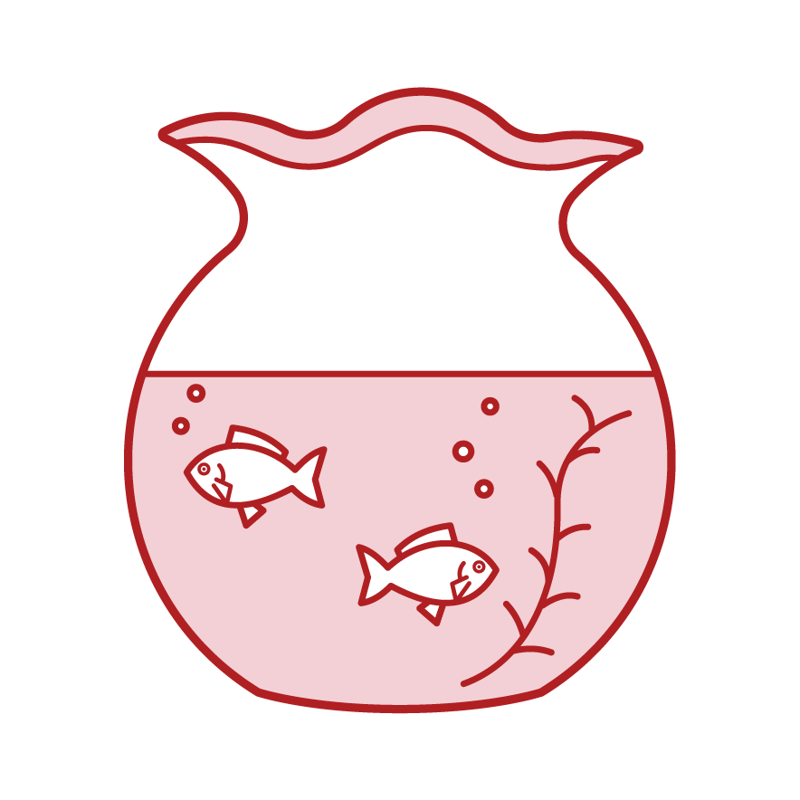 Illustration of a goldfish bowl
