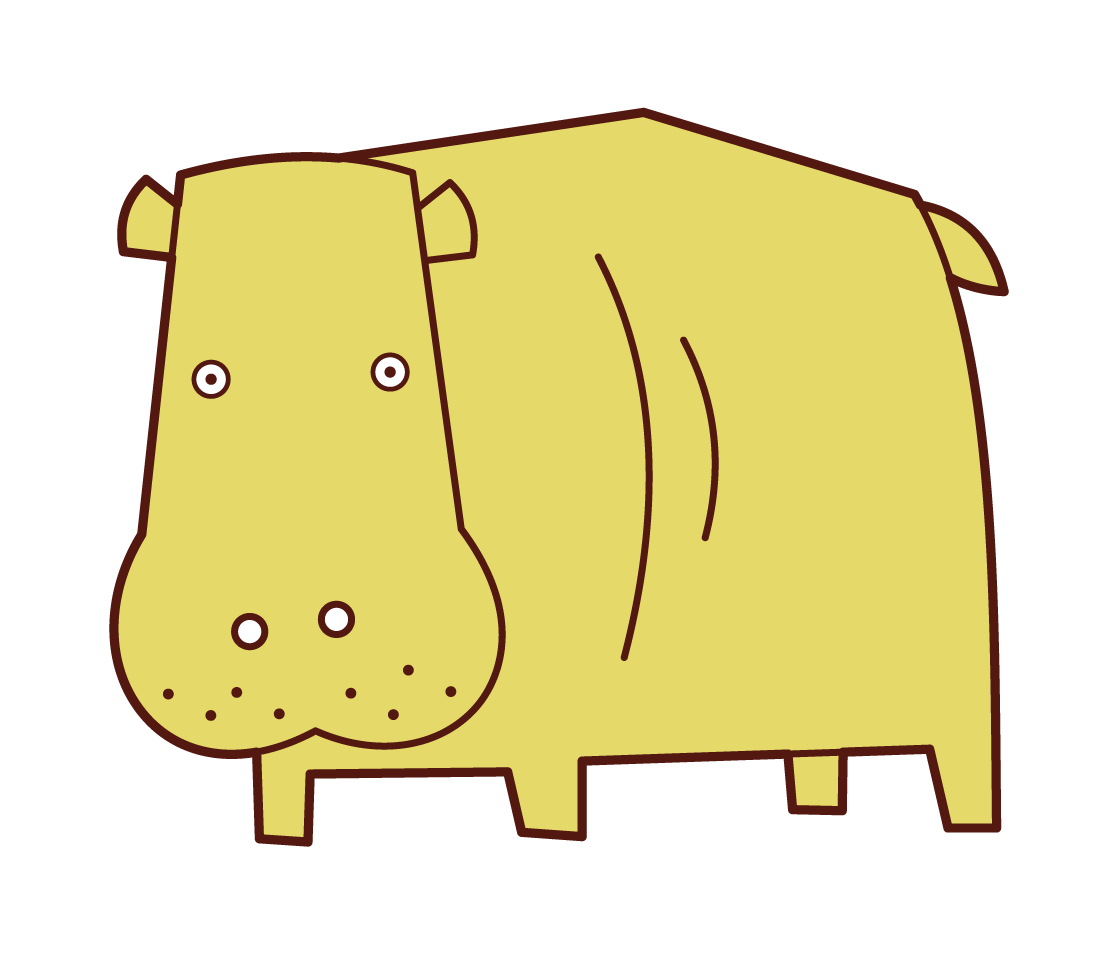 Illustration of a hippopotamus