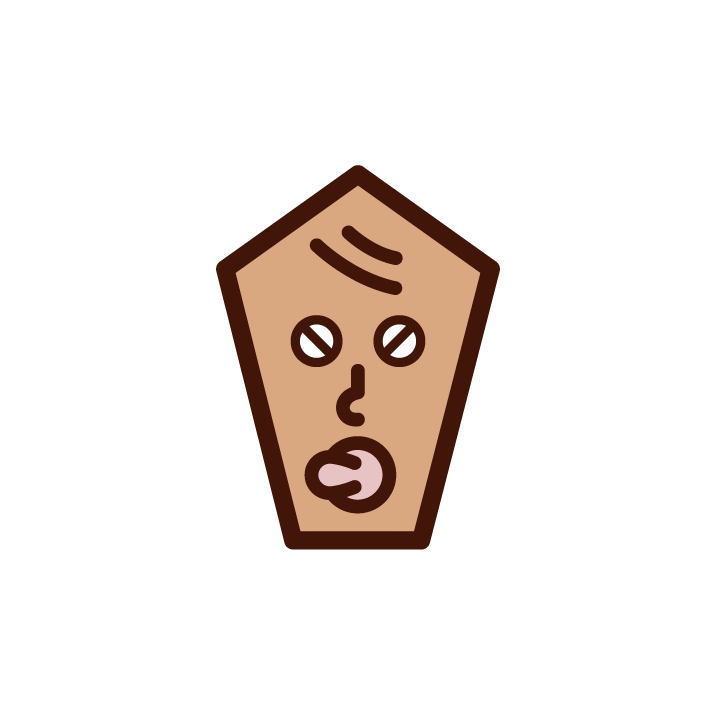 Illustration of angry baby's face
