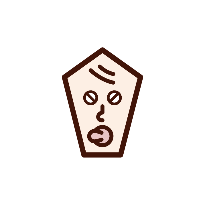 Illustration of angry baby's face