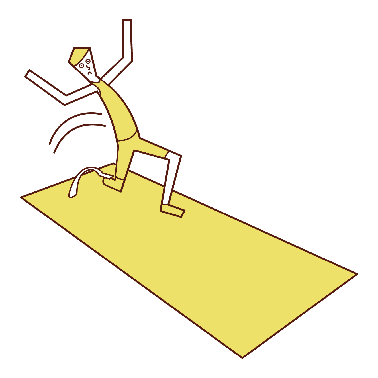 Illustration of a long jump player (man) with a prosthetic leg