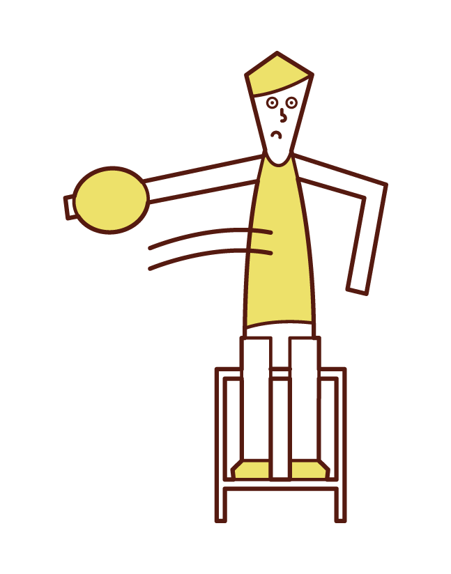 Illustration of a discus thrower (man) at the Paralympics