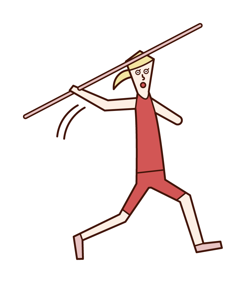 Illustration of a woman Spear Thrower at the Paralympic Sander