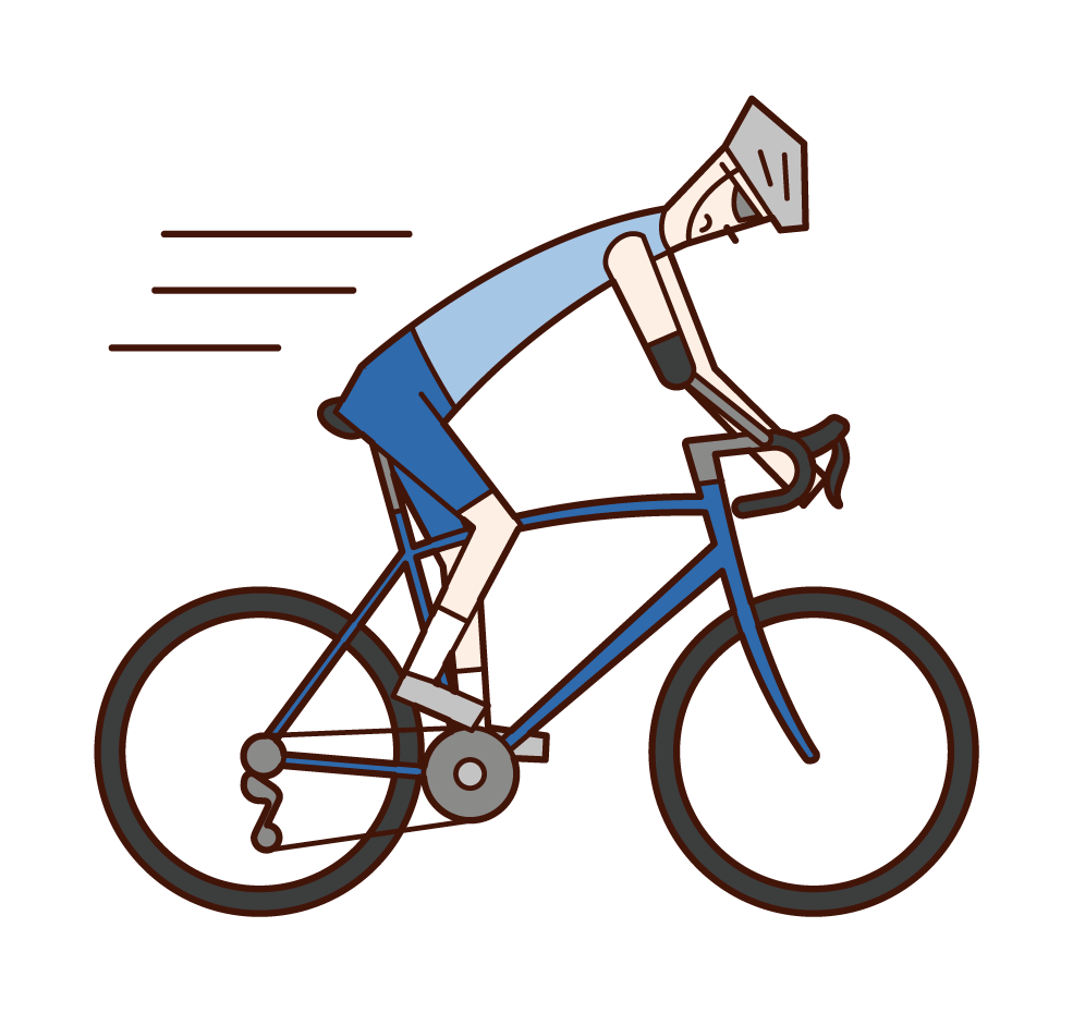 Illustration of a cyclist (man) at the Paralympics