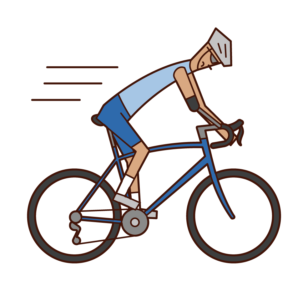 Illustration of a cyclist (man) at the Paralympics