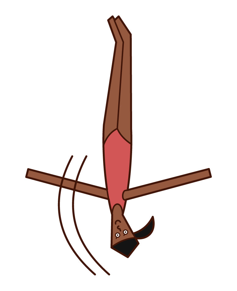 Illustration of a trampoline player (woman)