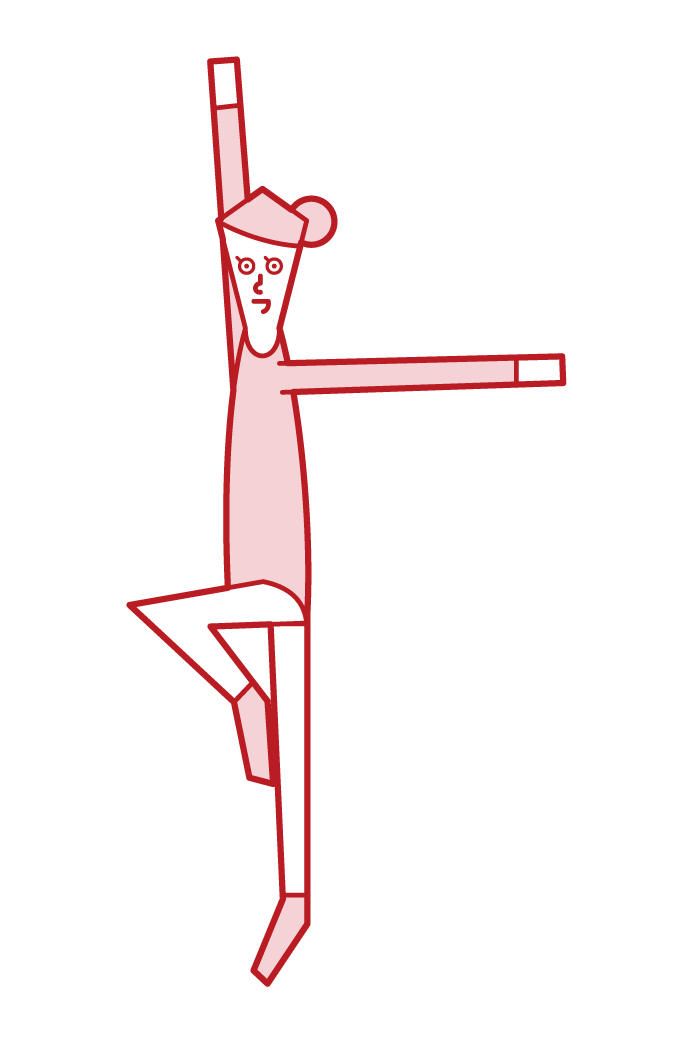 Illustration of aerobic players (women)