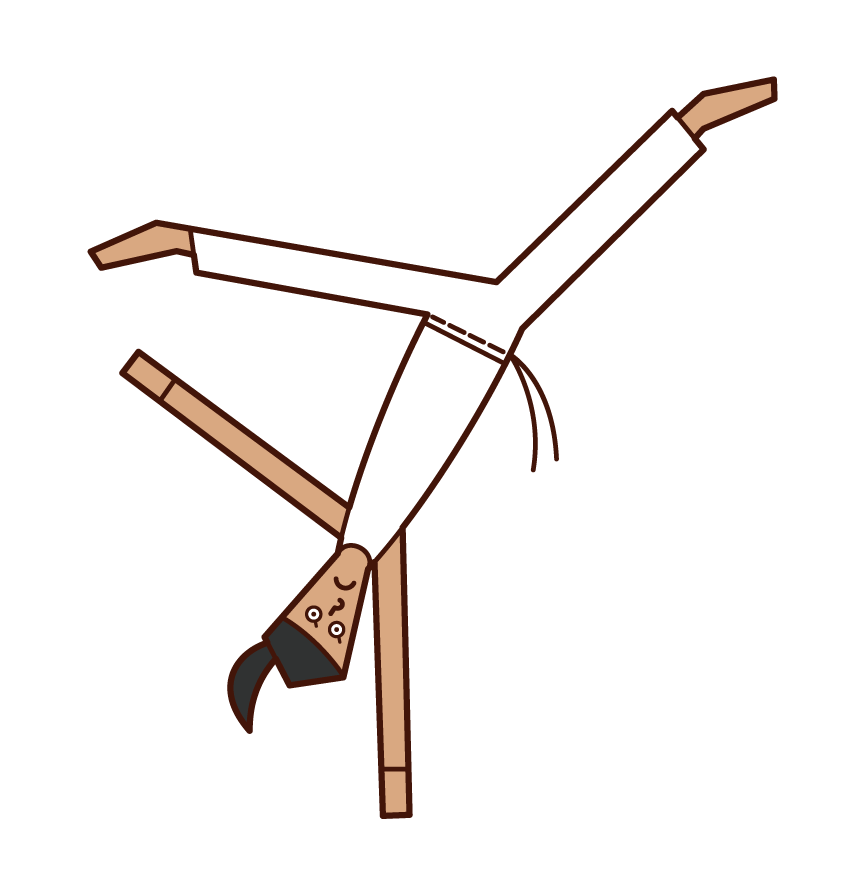 Illustration of Capoeira's player (woman)