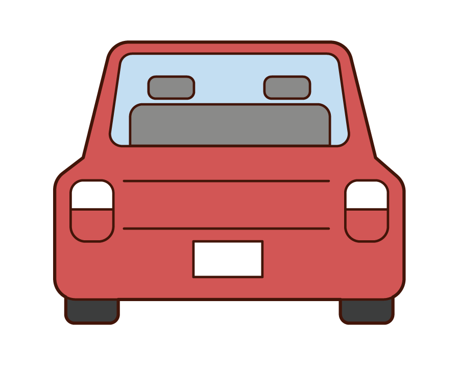 Illustration of the car seen from behind