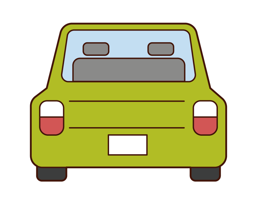 Illustration of the car seen from behind