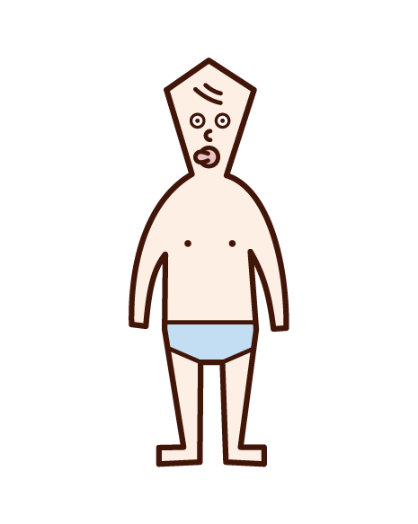 直立する赤ちゃんのイラスト フリーイラスト素材 Kukukeke ククケケ