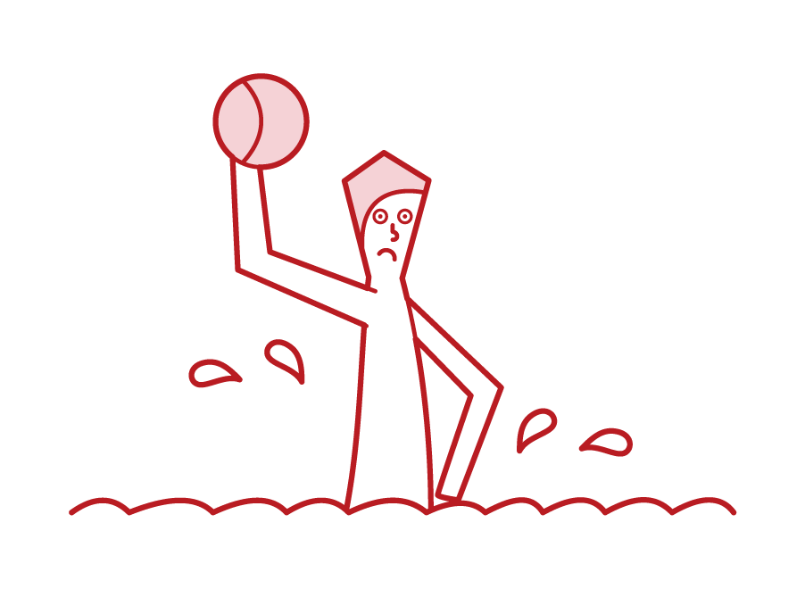 水球の選手（男性）のイラスト | フリーイラスト素材 KuKuKeKe（クク …