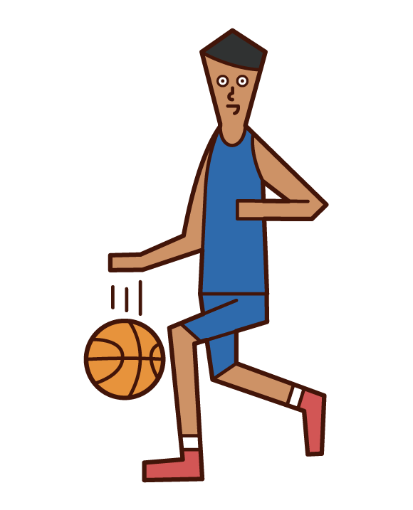 Illustration of a basketball player (man)