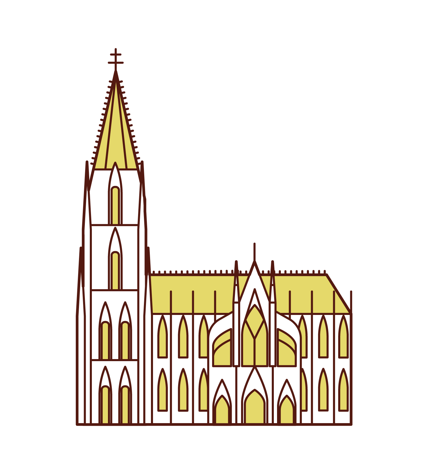 ケルン大聖堂のイラスト