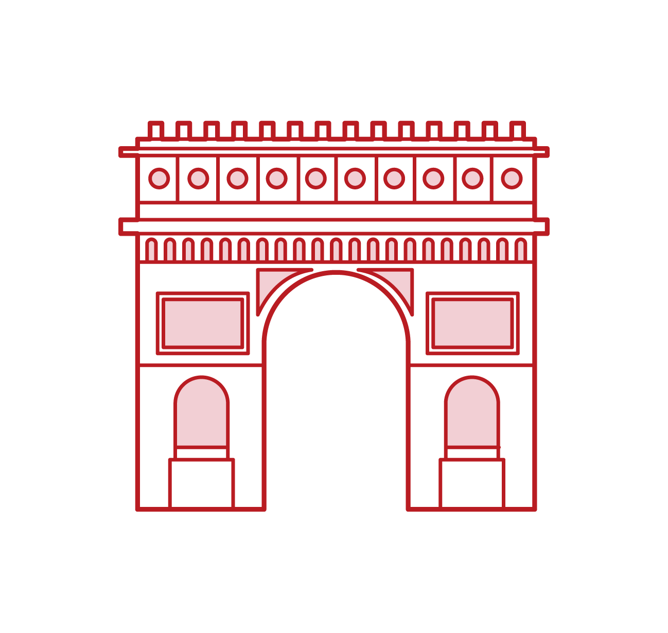Illustration of the Arc de Triomphe of Etoile