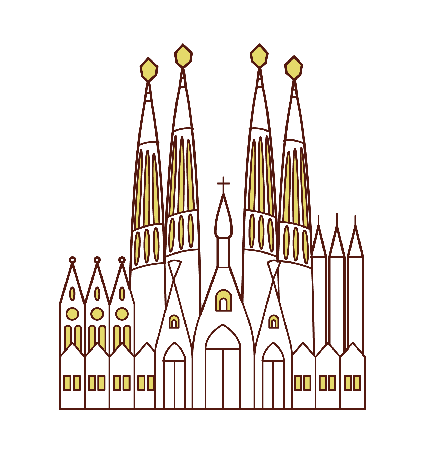 Illustration of Sagrada Familia