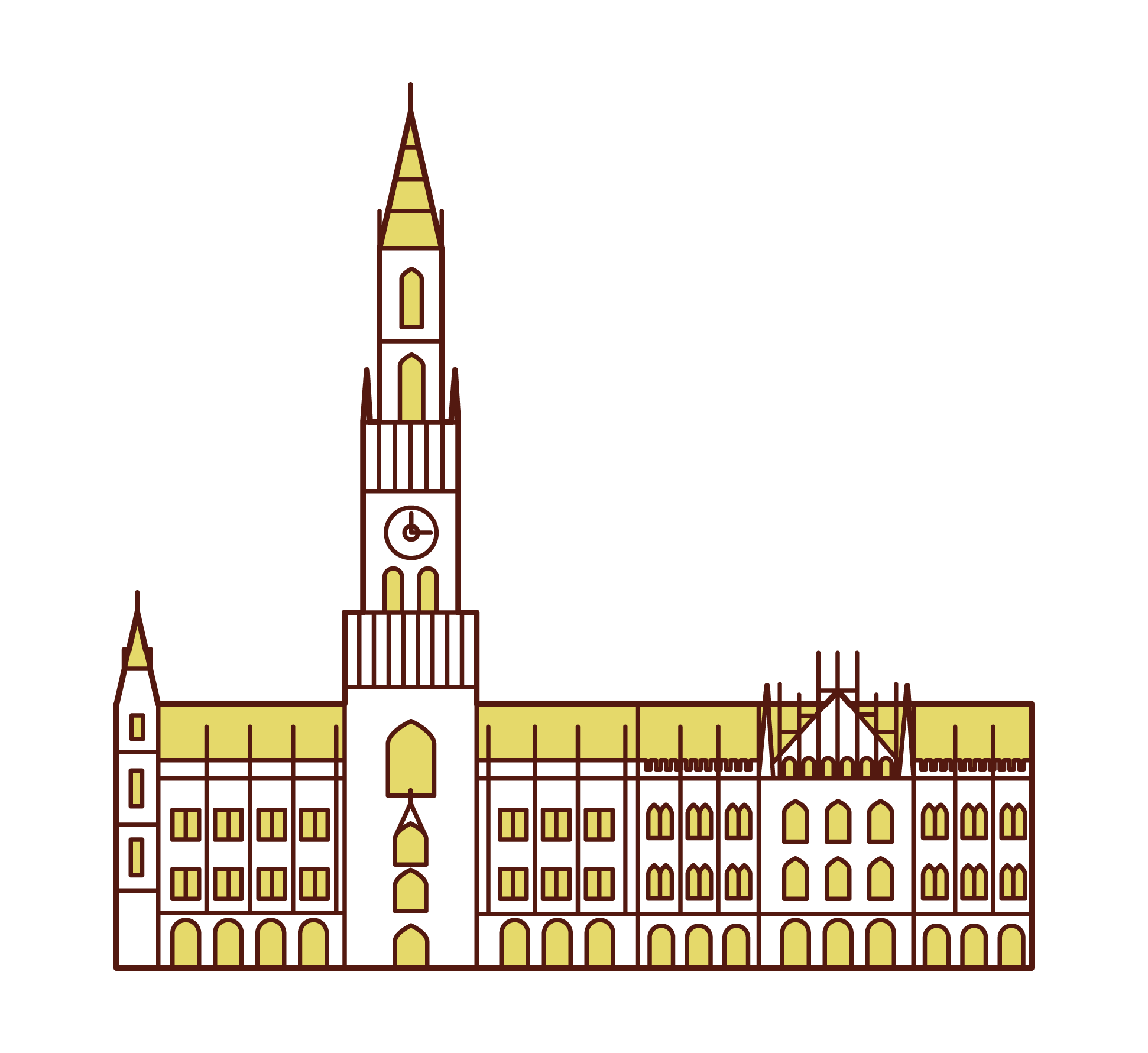 ミュンヘン新市庁舎のイラスト