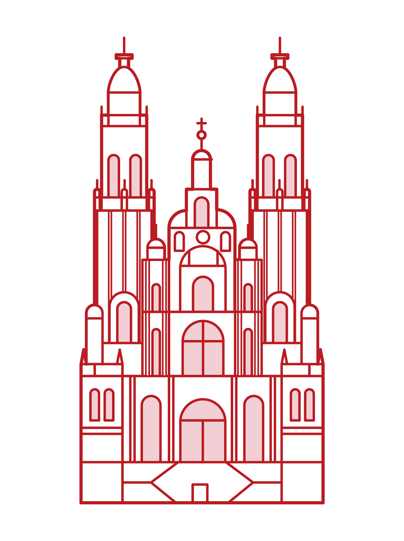 Illustration of Santiago de Compostela Cathedral