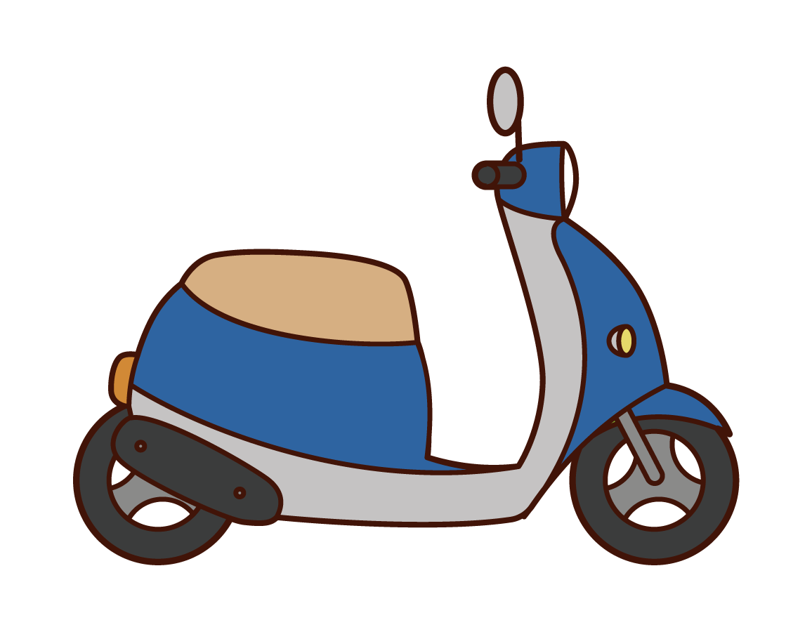 Illustration of a motorized bicycle