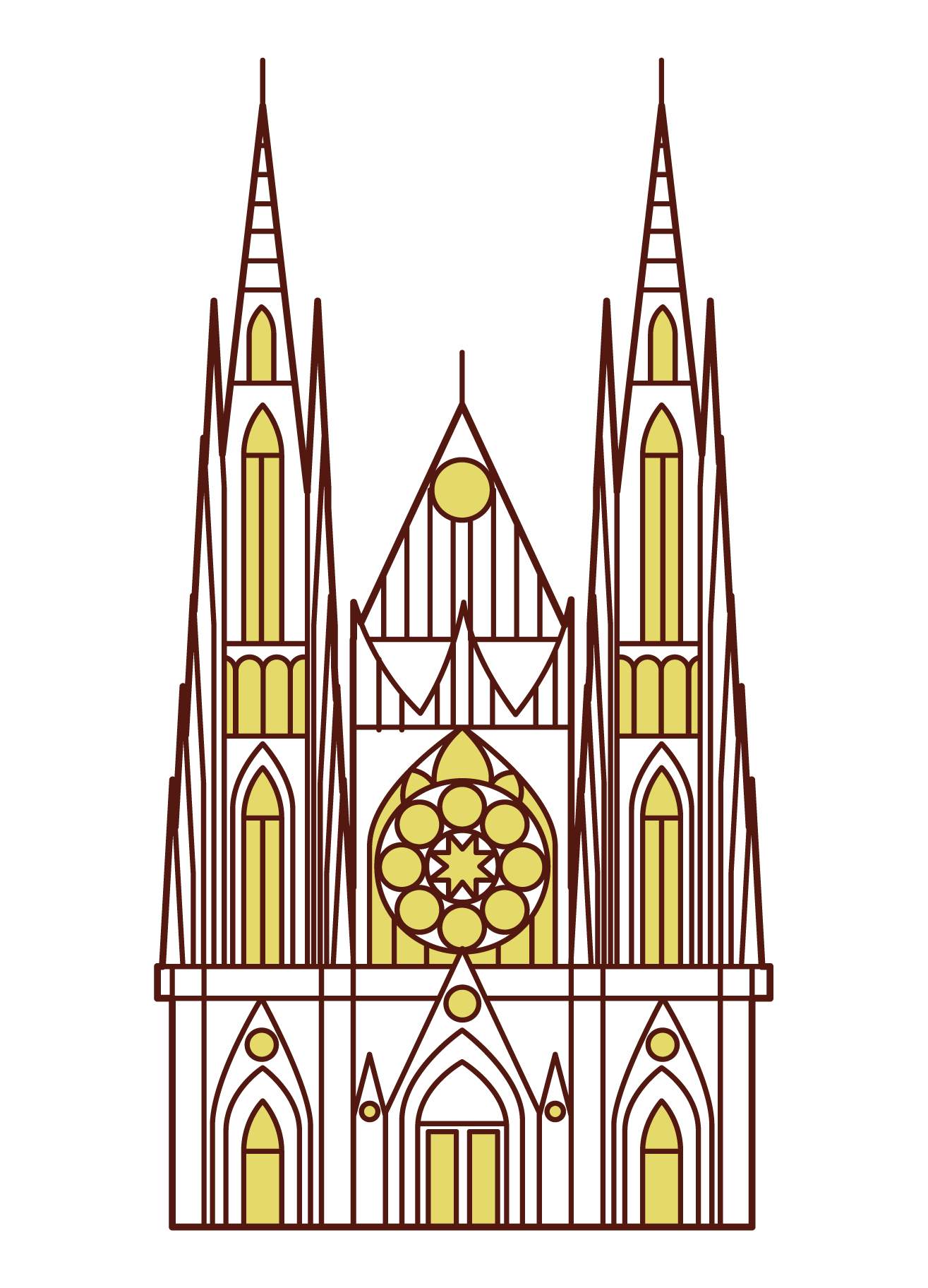 聖ヴィート大聖堂のイラスト