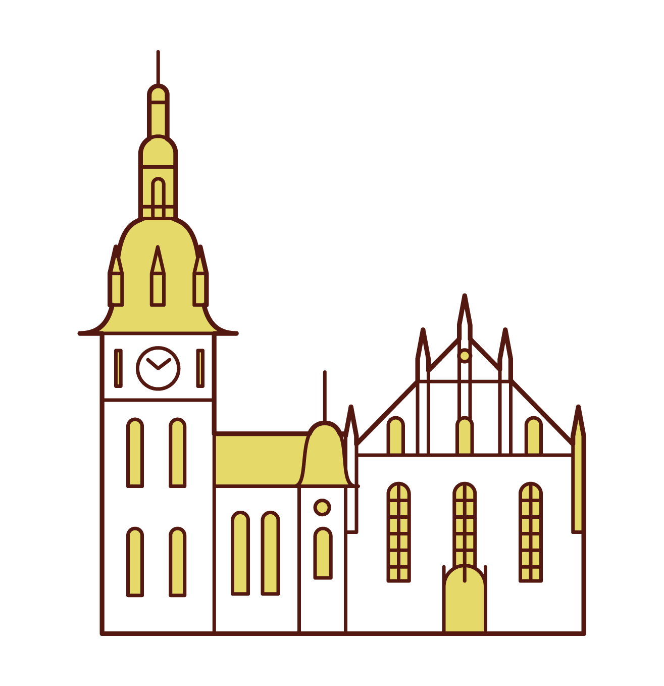 オスロ大聖堂のイラスト