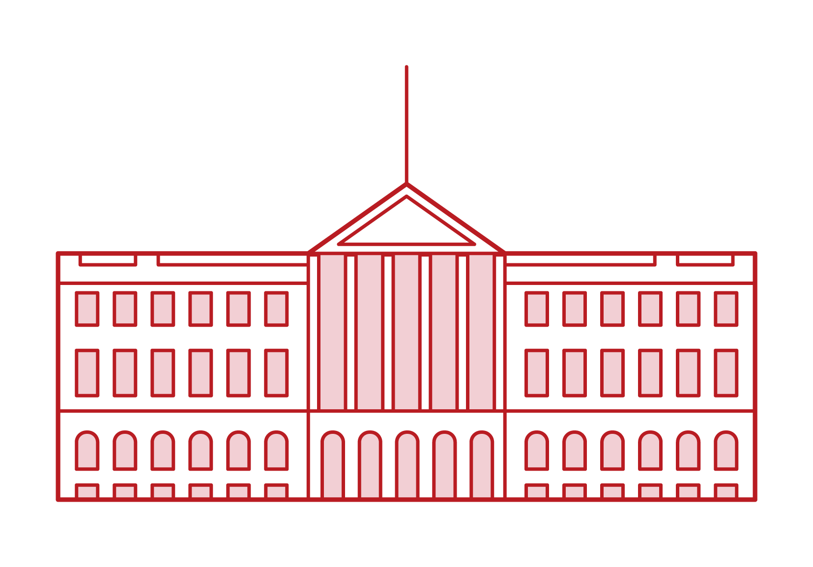 Illustration of the Norwegian Royal Palace