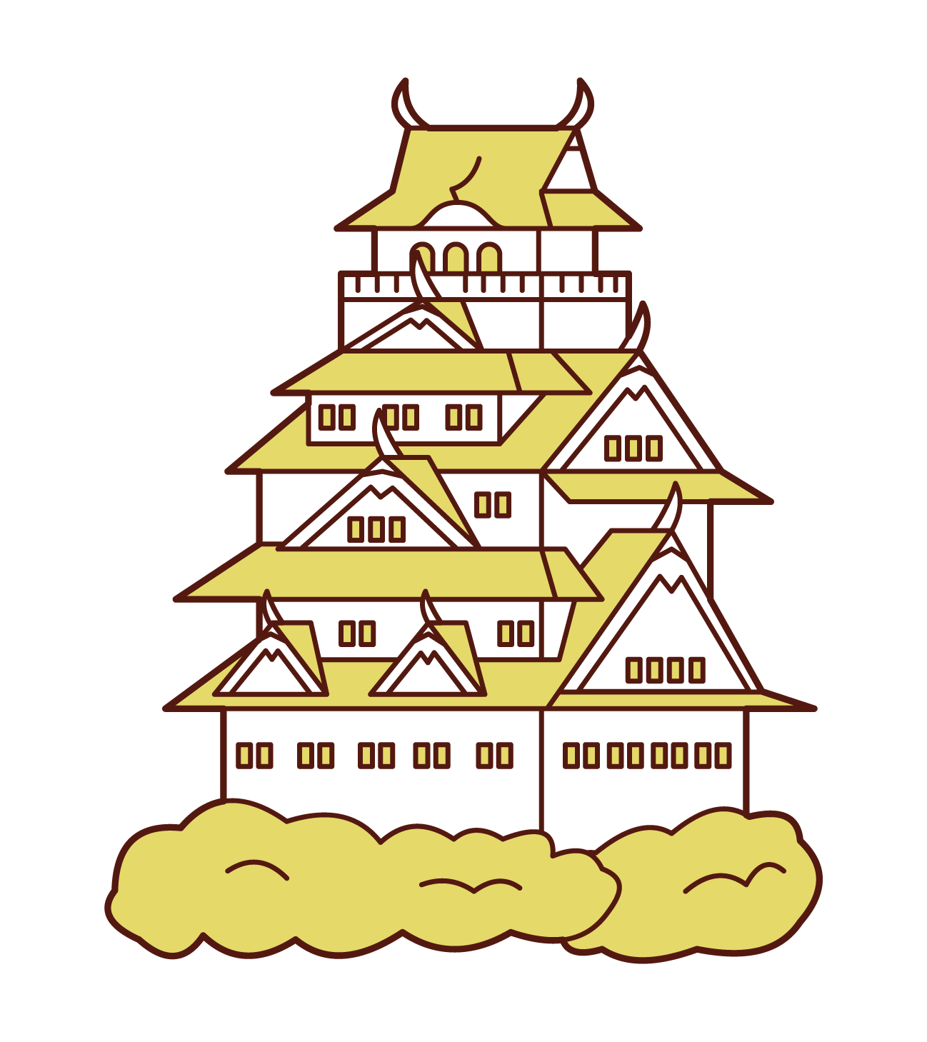 Illustration of Osaka Castle