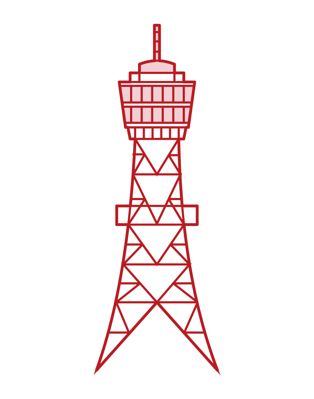 하카타 포트 타워의 일러스트
