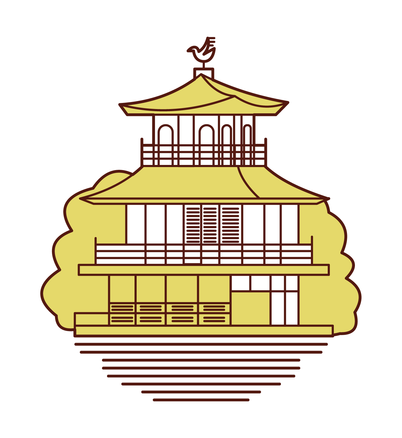 Illustration of Kinkakuji Temple