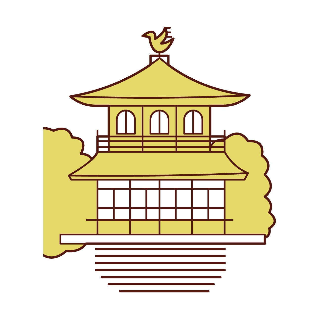 Illustration of Ginkakuji Temple