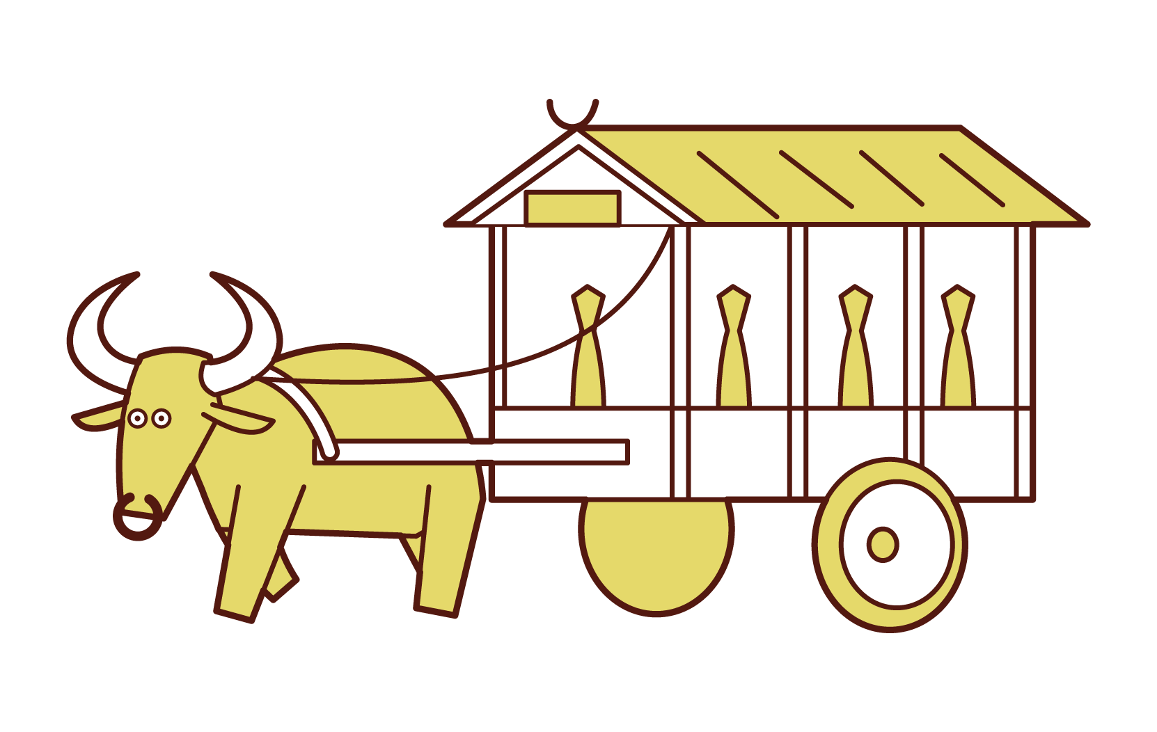 Illustration of buffalo in Okinawa