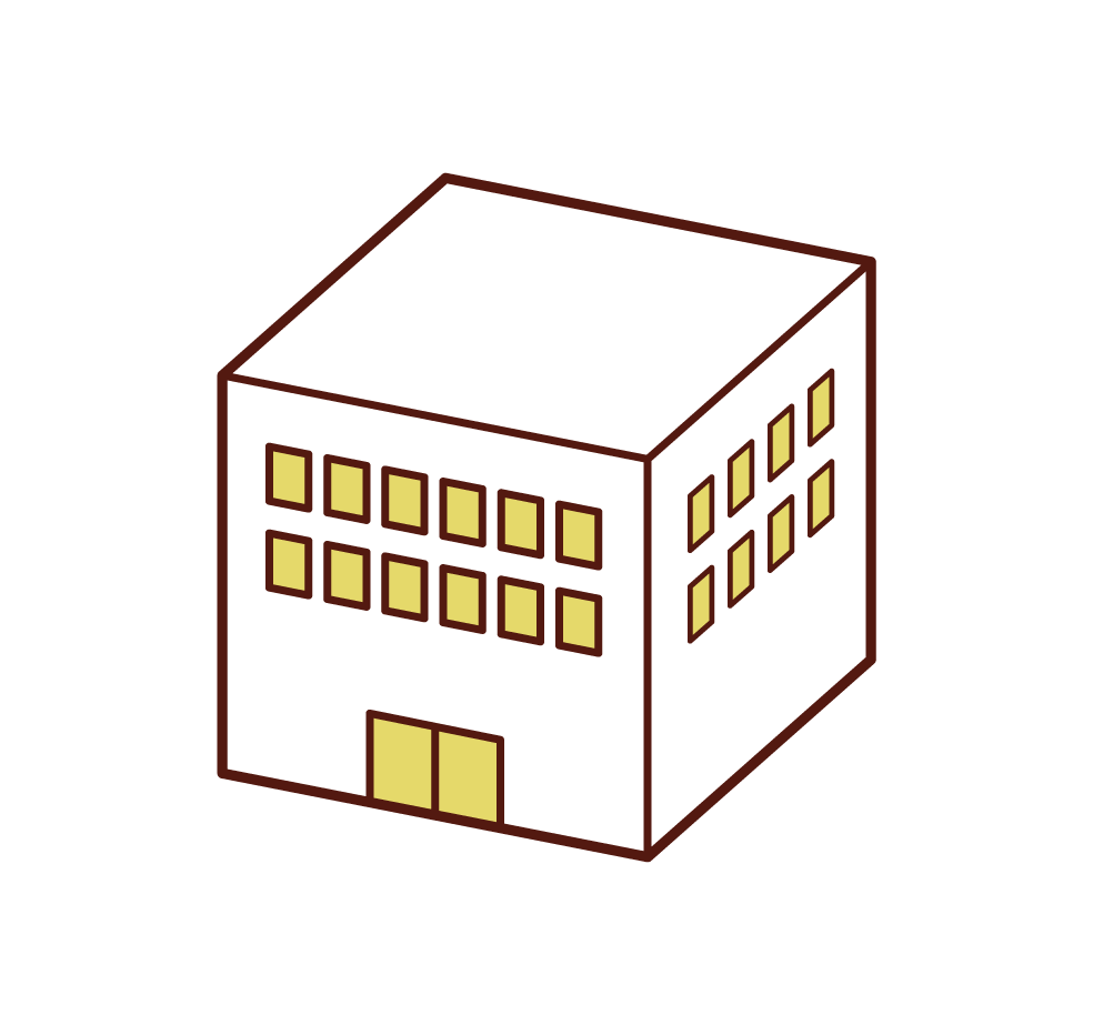 Illustration of a low-rise building