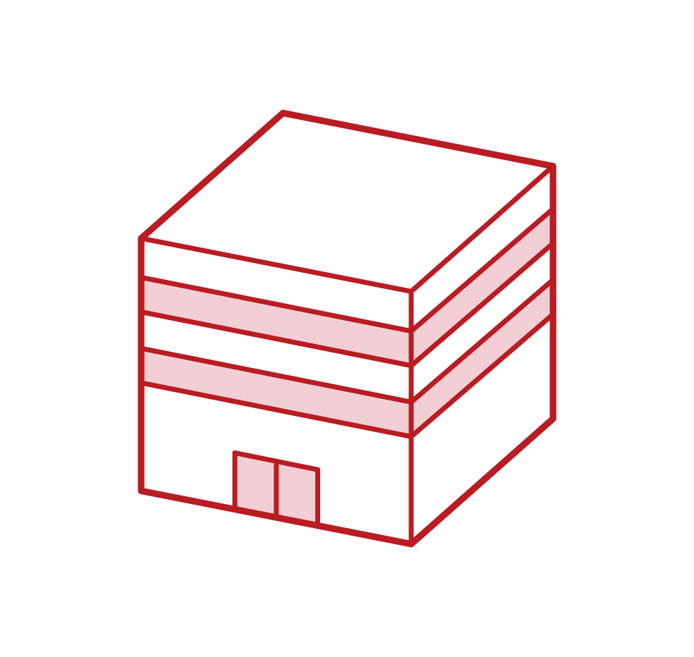 Illustration of a low-rise building
