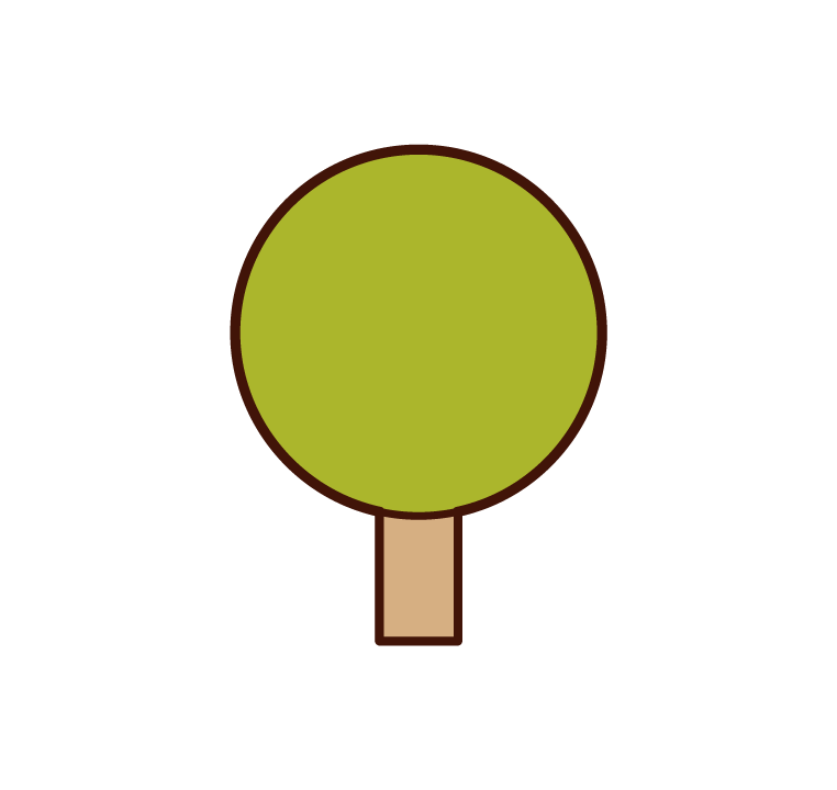 Illustration of a round tree
