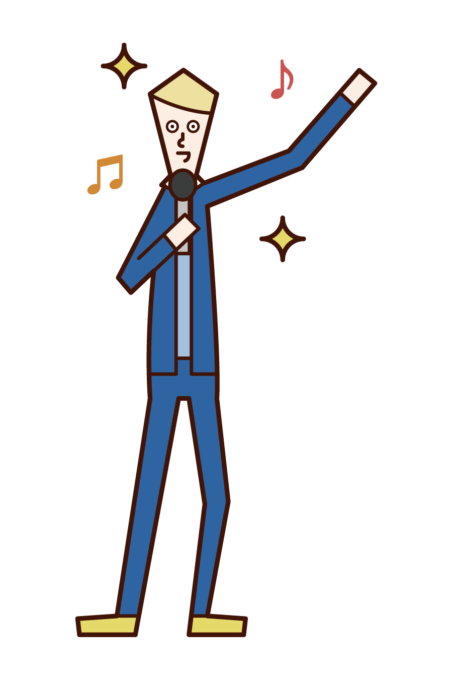 アイドル歌手 芸能人 タレント 男性 のイラスト フリーイラスト素材 Kukukeke ククケケ