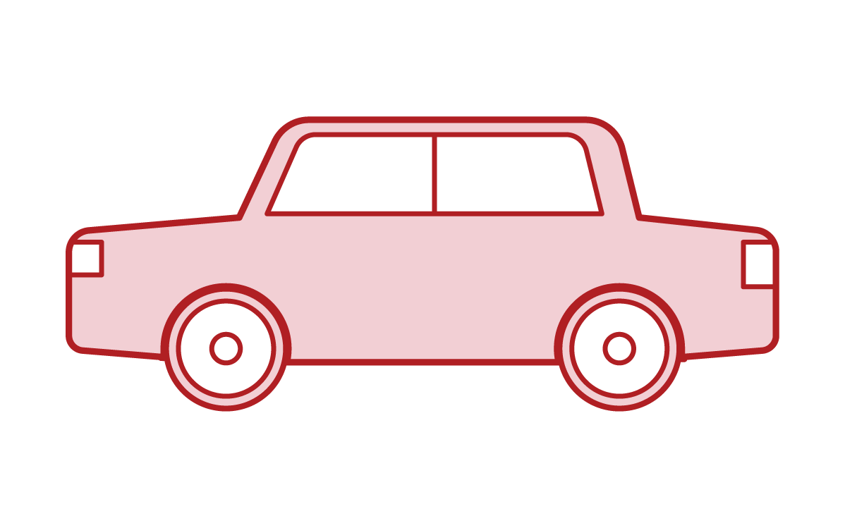 Illustration of a car seen from the side