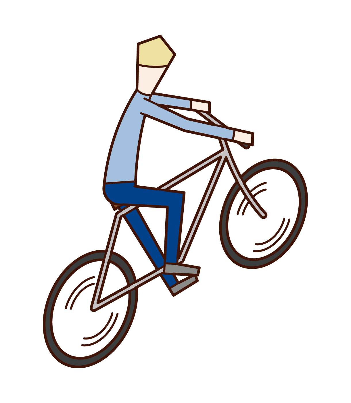 Illustration of a cyclist (man)