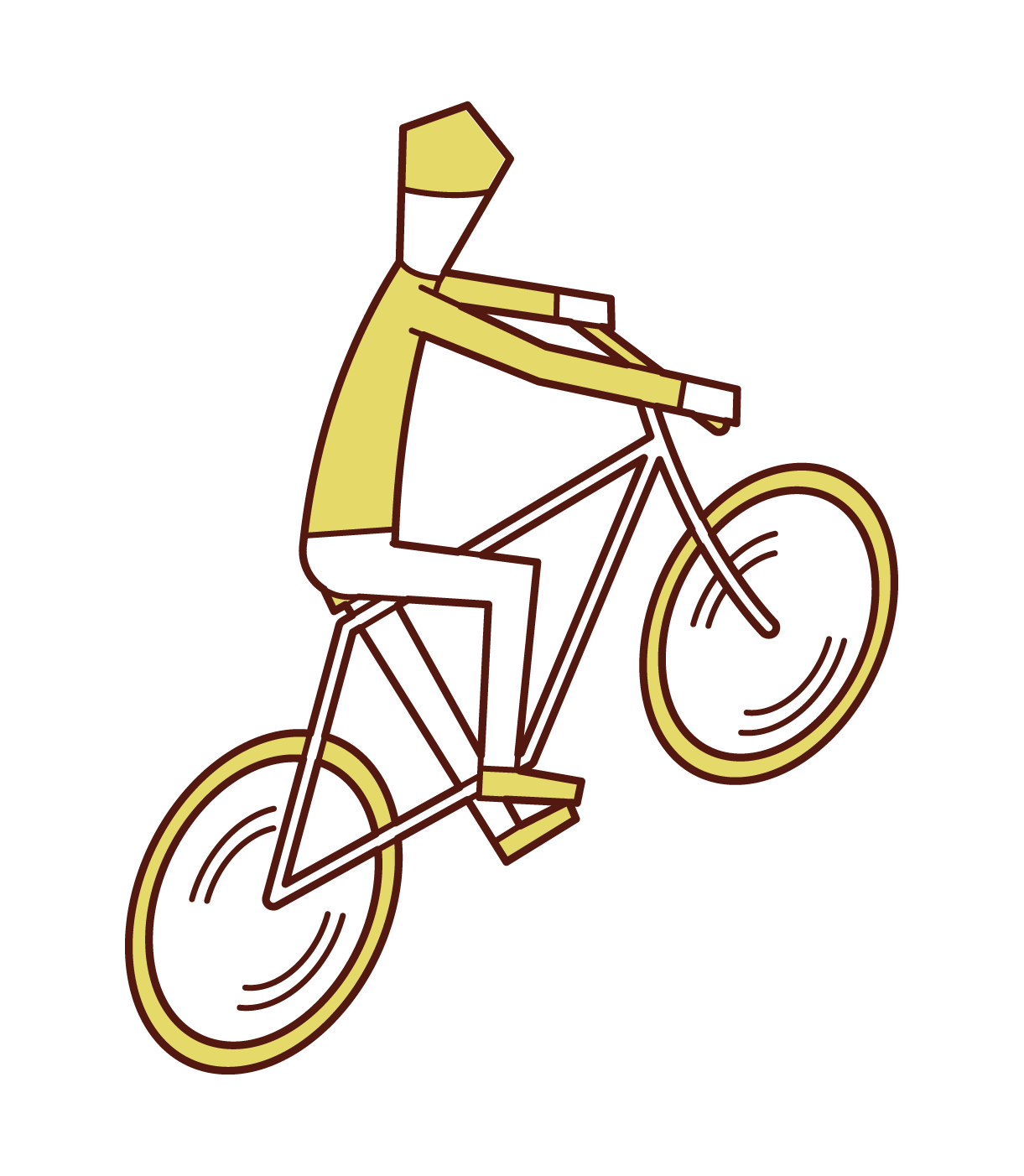Illustration of a cyclist (man)