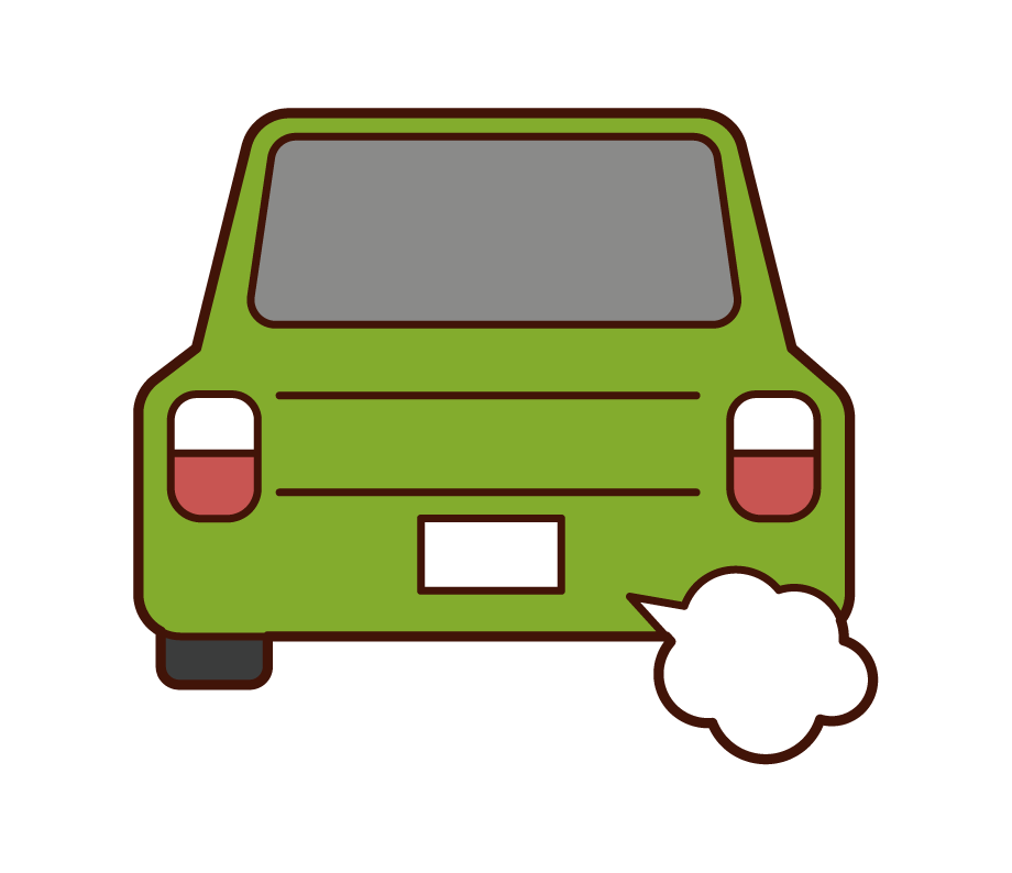 Illustration of a car seen from behind