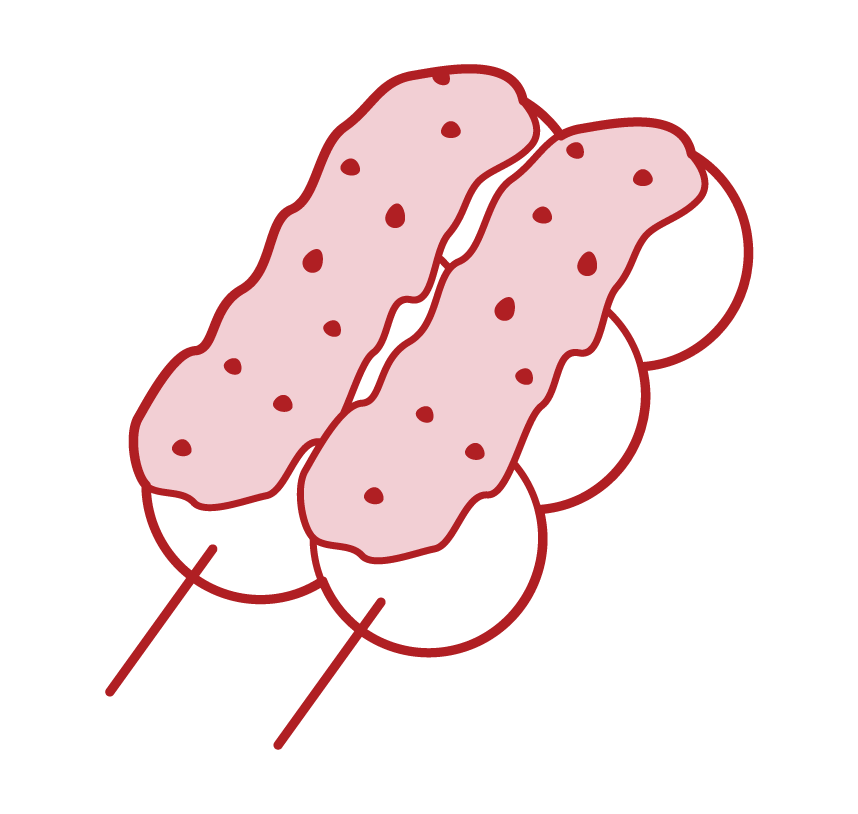 Illustration of bean dumplings