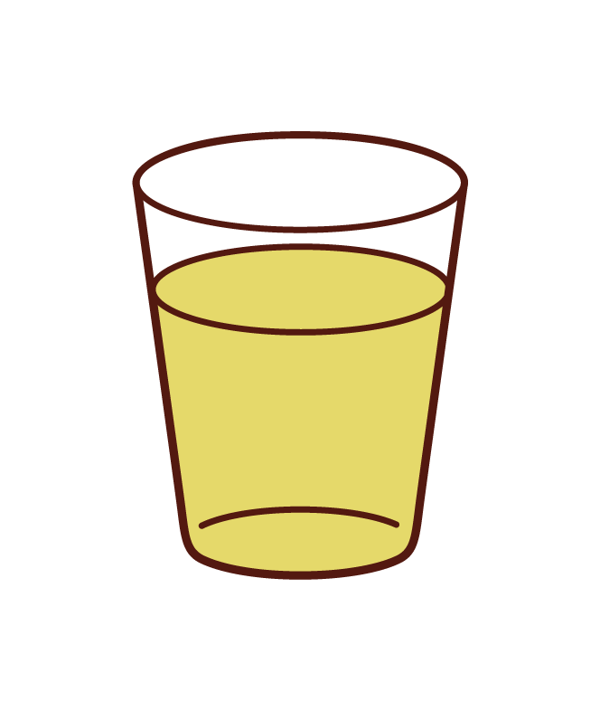 Illustration of a glass with water in it