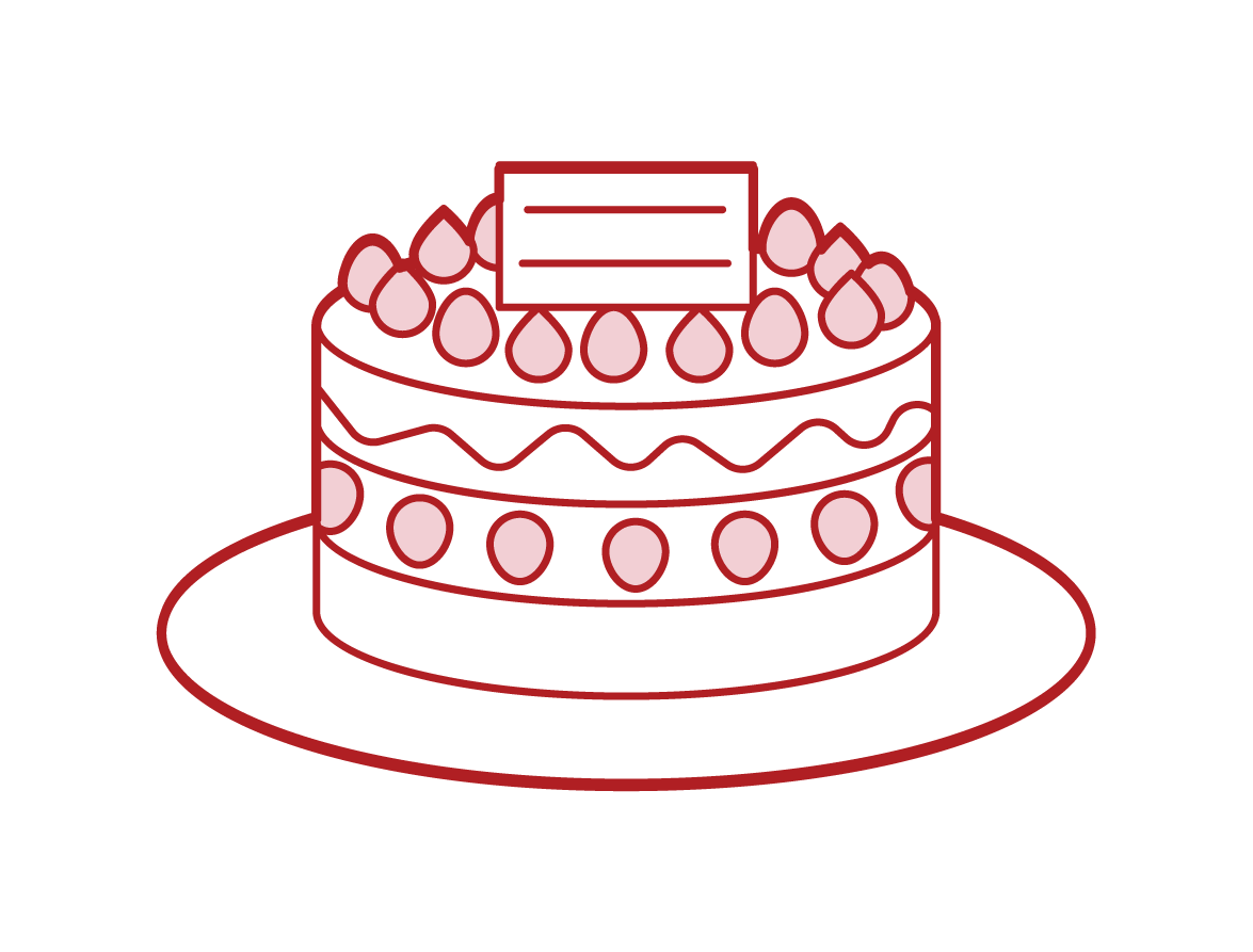 誕生日ケーキのイラスト