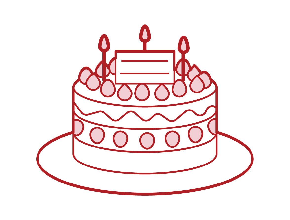 誕生日ケーキのイラスト フリーイラスト素材 Kukukeke ククケケ