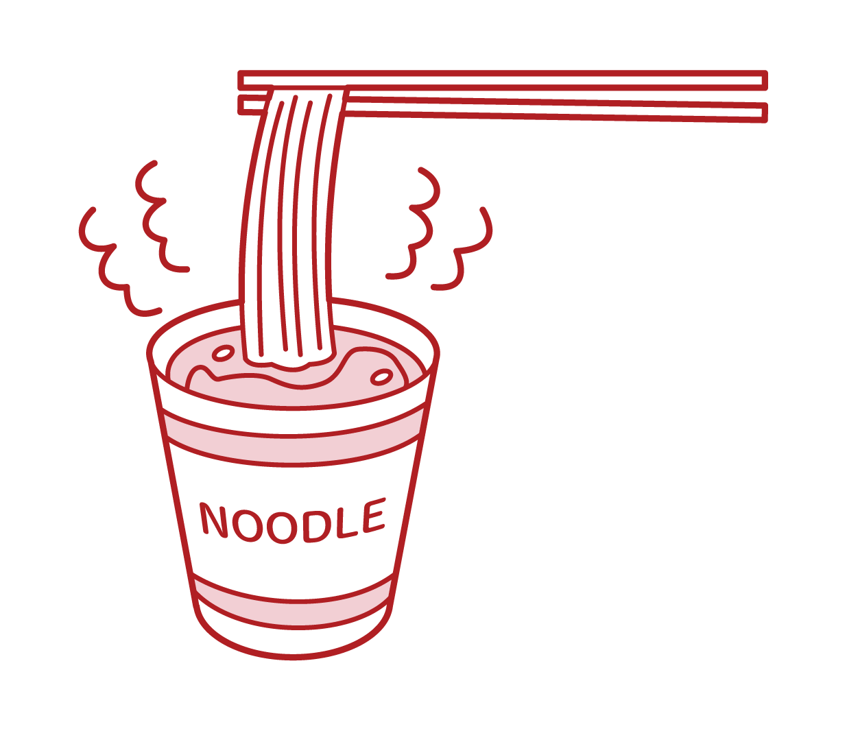 Illustration of cup ramen