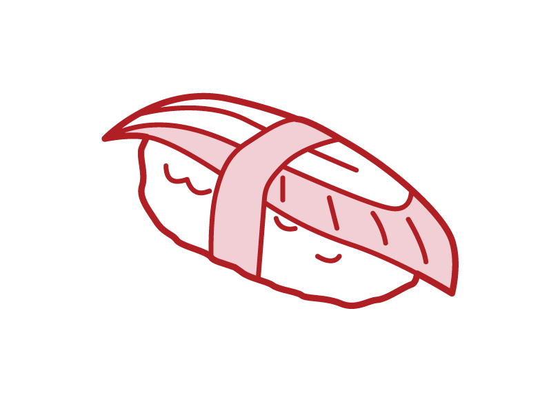うなぎのお寿司のイラスト