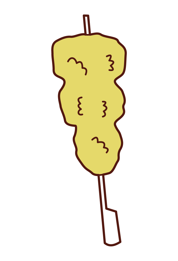 Illustration of kushikatsu