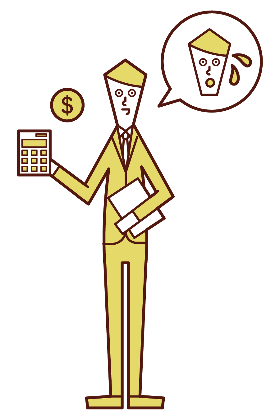 Illustration of a tax office employee (man)