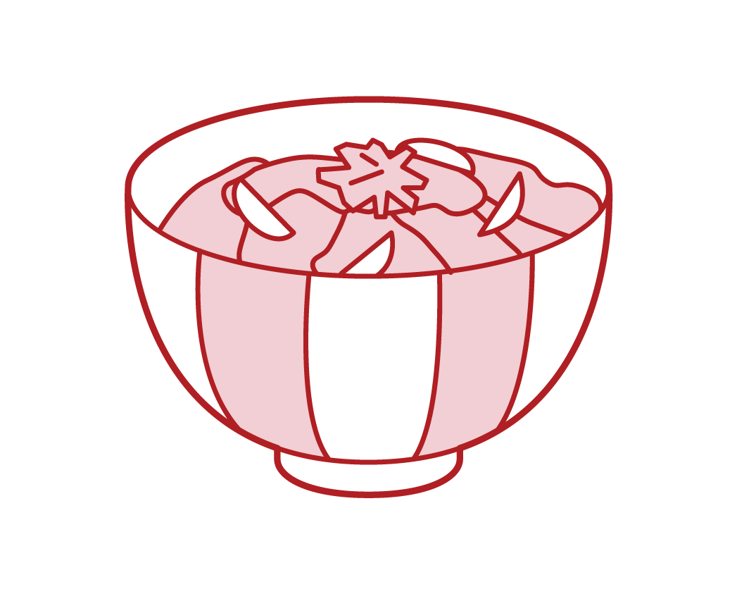 Illustration of beef bowl