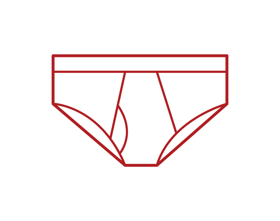 Illustration of men's underwear briefs