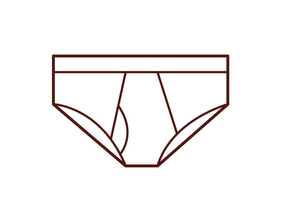 Illustration of men's underwear briefs